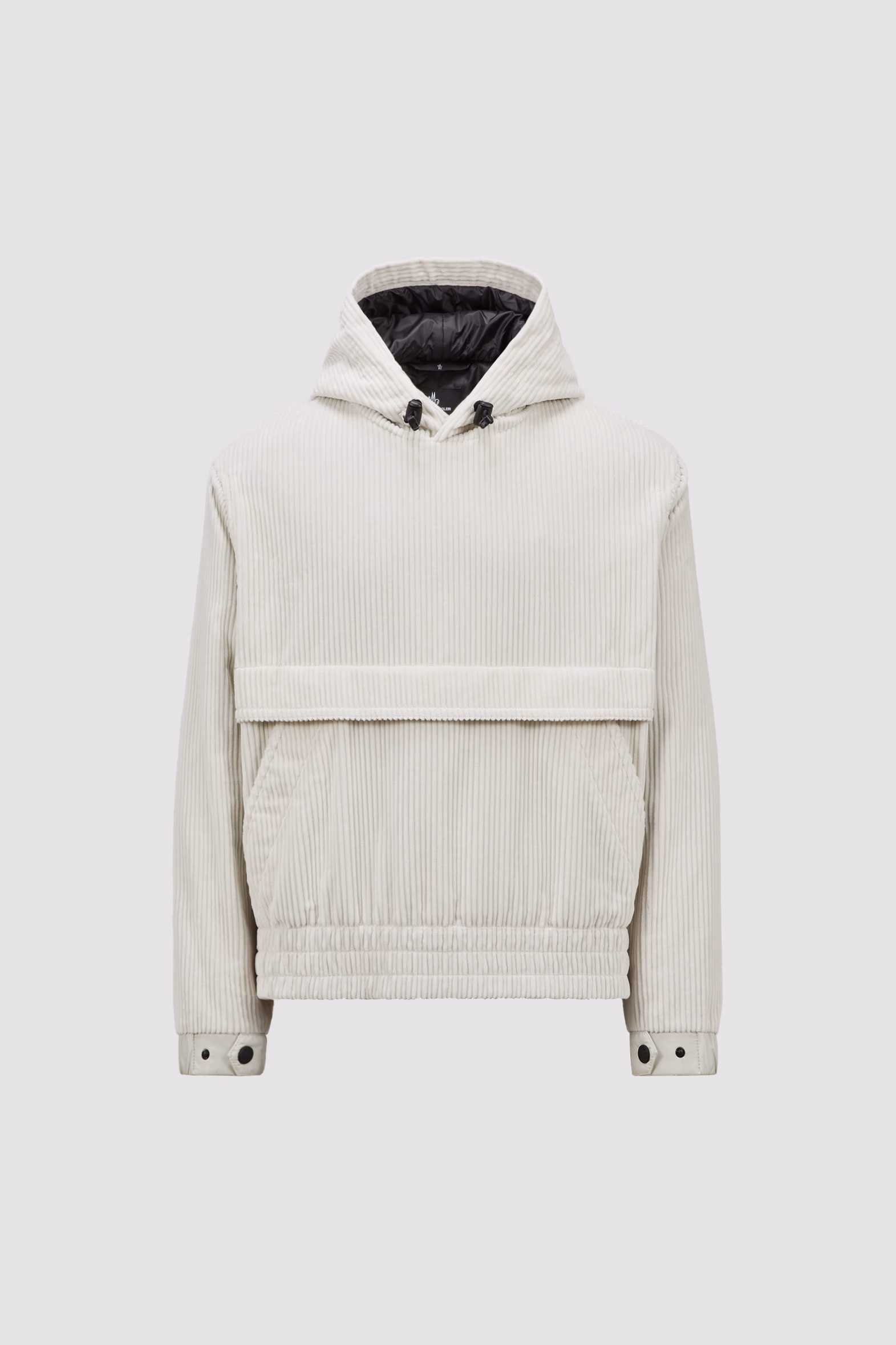 Corduroy Hoodie Men White Ivory Moncler 2